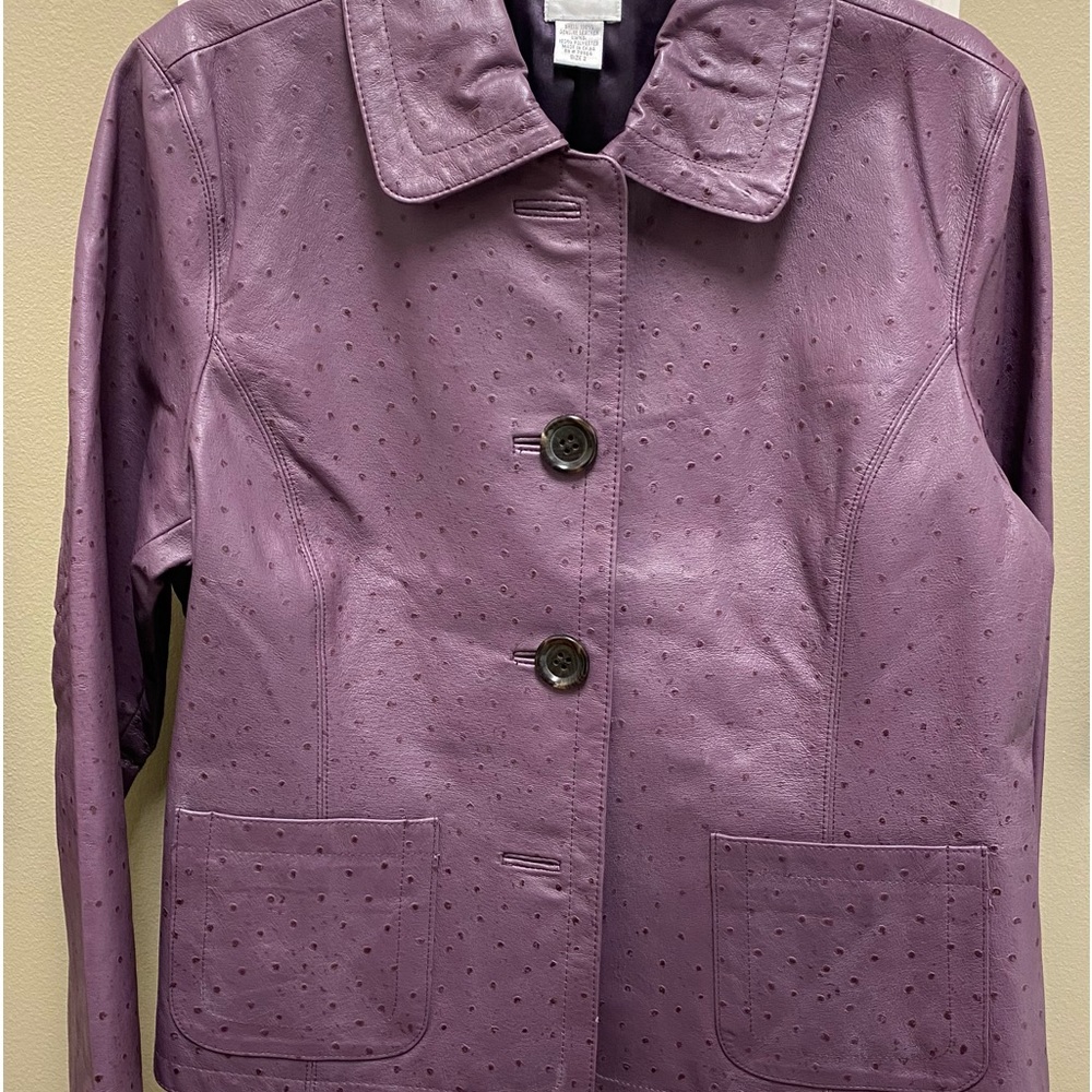 Chico’s Purple Leather jacket